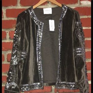 COPY - Velvet beaded sweater (new) has flaws!